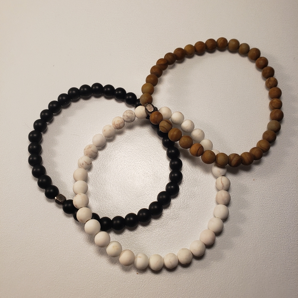 Beaded bracelets set of three
